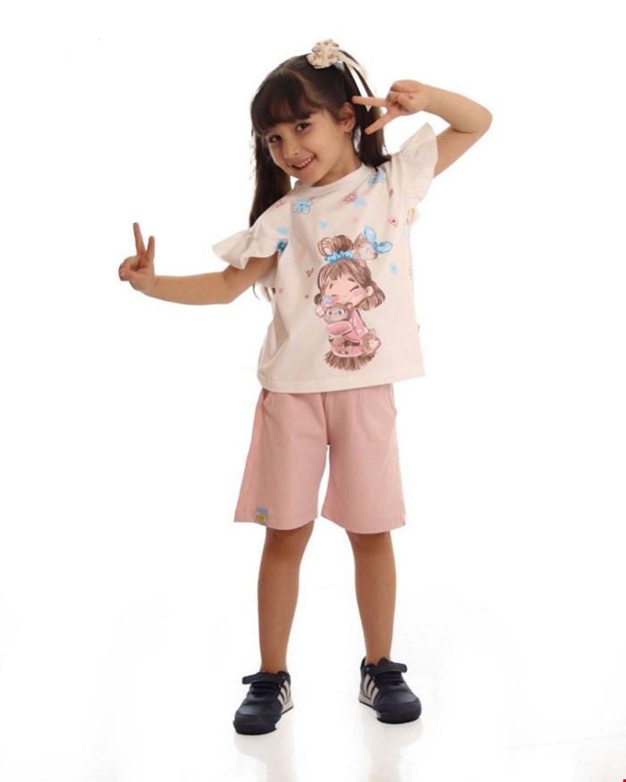 تیشرت و شلوارک طرح دختر