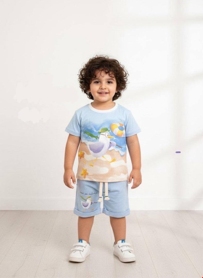 تیشرت و شلوارک طرح ساحل