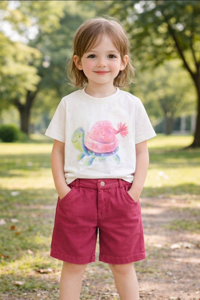 تیشرت و شلوارک طرح لاک پشت