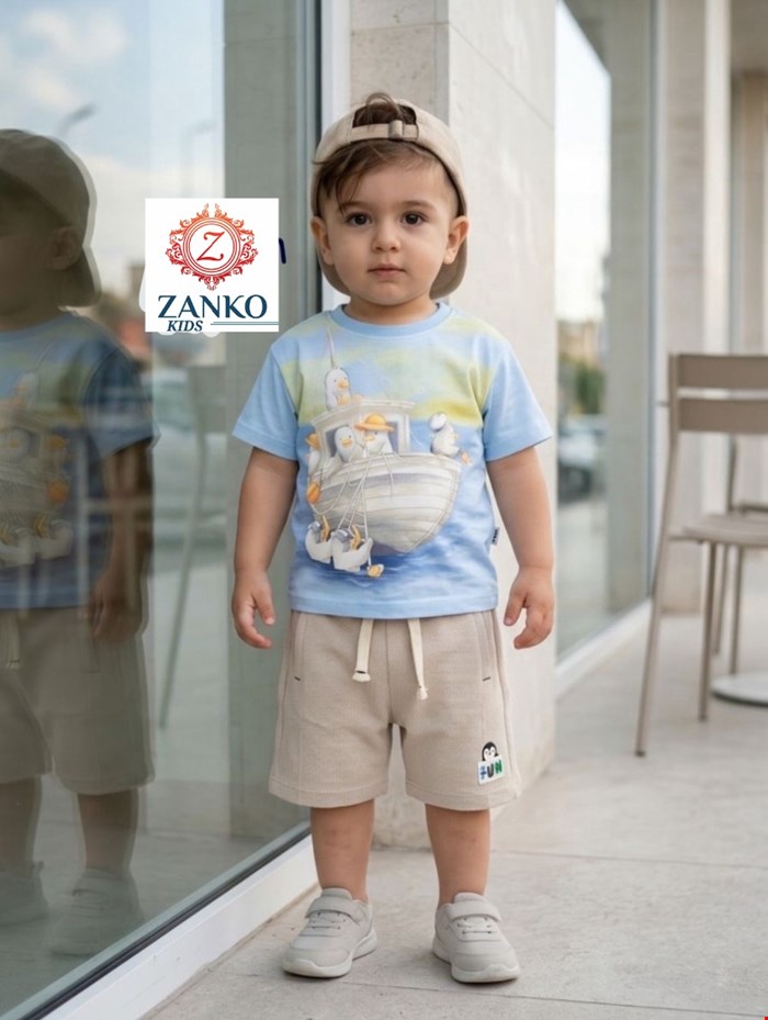 تیشرت و شلوارک طرح مرغ دریایی